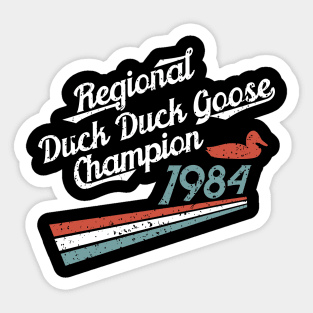 Nostalgia 80s Duck Goose Distressed T-Shirt Sticker